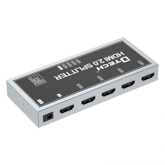 Dtech Splitter, HDMI, 4 Port, 4K @60HZ - 7214