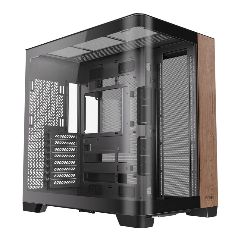 Antec C8 Curved Wood E-ATX | ATX | Micro-ATX | ITX Dual Chamber Gaming Chassis - Black