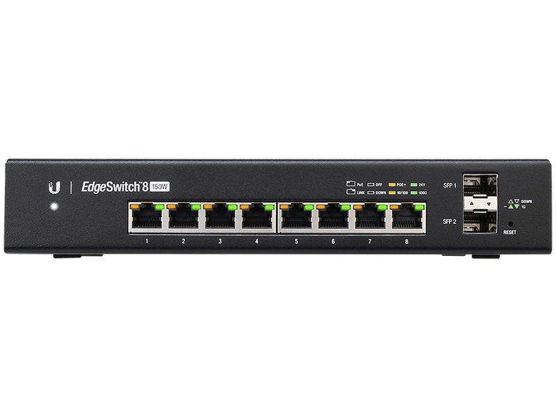 Ubiquiti UISP EdgeSwitch 8 Port PoE 150W 2SFP | ES-8-150W