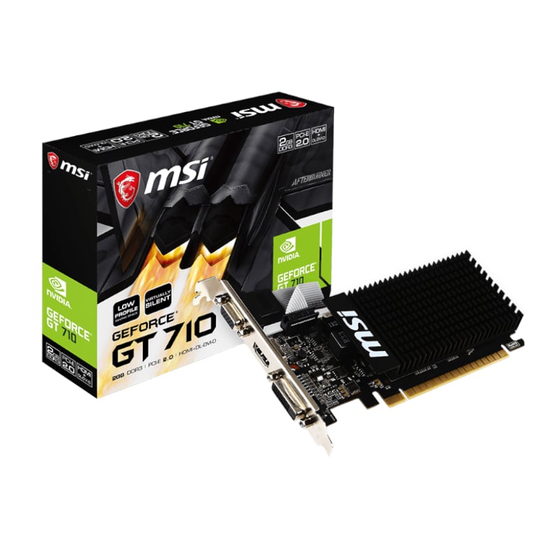 MSI Nvidia GeForce GT 710 2GD3H 2GB 64-BIT Graphics Card