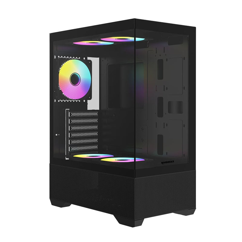 Raidmax I802 AIR E-ATX |ATX | Micro-ATX | Mini-ITX RGB Mid-Tower Gaming Chassis - Black