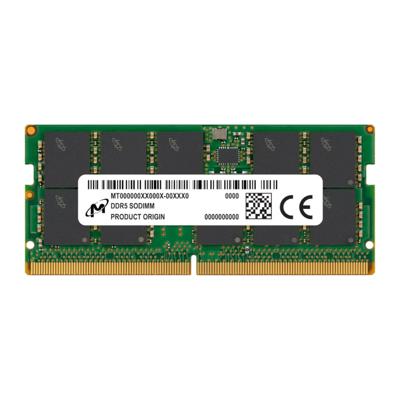 Micron MTC10C1084S1TC48BR 16GB 4800MHz DDR5 ECC CL40 SODIMM Memory