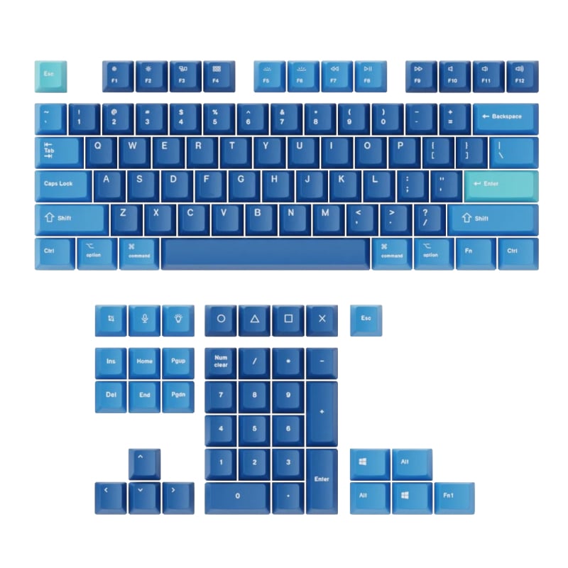 Keychron OEM Dye-Sub PBT Keycap Set - Ocean B: Q3/Q6/K8/K8 Pro/K10/K12