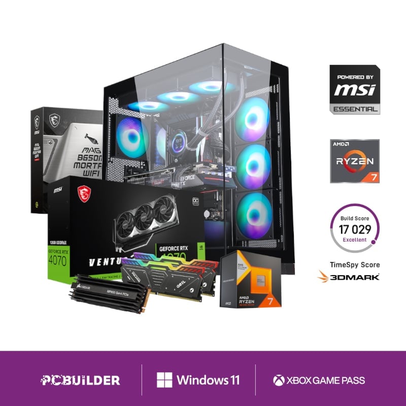 PCBuilder AMD Ryzen 7 7800X3D STRATEGIST Windows 11 Gaming PC