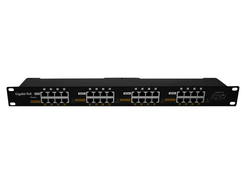 16 Port Gigabit Passive PoE Injector