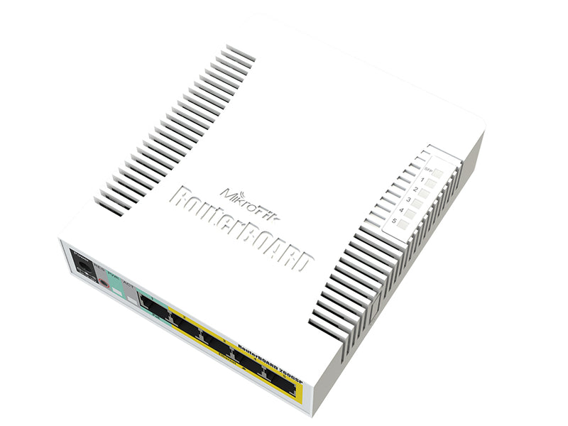 MikroTik SwOS Smart Switch 5 Port Gigabit 1SFP PoE Out | CSS106-1G-4P-1S