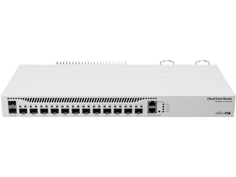 MikroTik Cloud Core 12 Port SFP+ 2 SFP28 4 Core Router | CCR2004-1G-12S+2XS