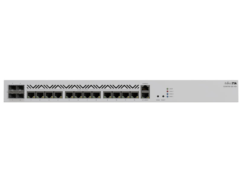 MikroTik Cloud Core 12 Port Gigabit 4SFP+ 16 Core Router | CCR2116-12G-4S+