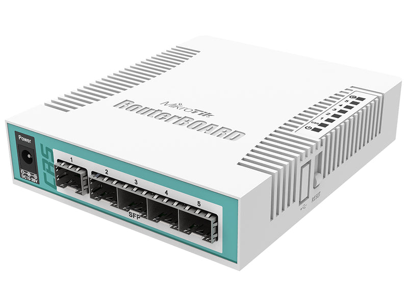 MikroTik Cloud Router Switch 5 Port SFP 1 PoE/SFP Port | CRS106-1C-5S