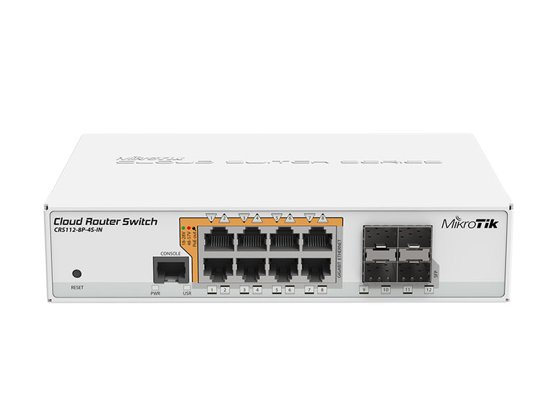 MikroTik Cloud Router Switch 8 Port PoE 4SFP | CRS112-8P-4S-IN