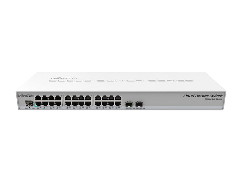 MikroTik Cloud Router Switch 24 Port Gigabit 2SFP+ | CRS326-24G-2S+RM