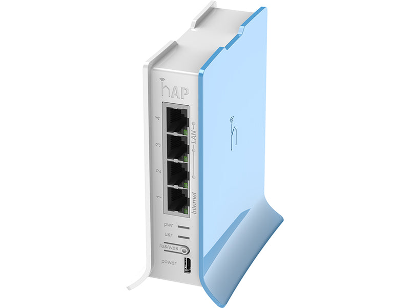MikroTik hAP Lite Tower 4 Port Ethernet 300Mbps WiFi 4 Router | RB941-2nD-TC