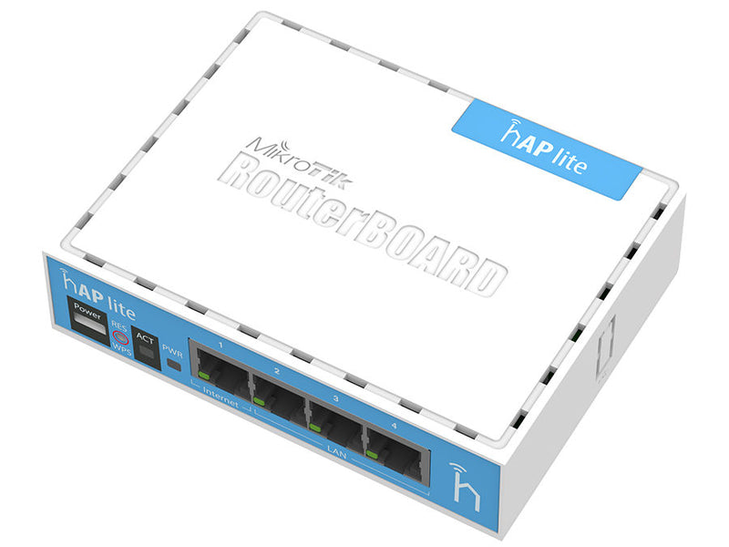 MikroTik hAP Lite 4 Port Ethernet 300Mbps WiFi 4 Router | RB941-2nD