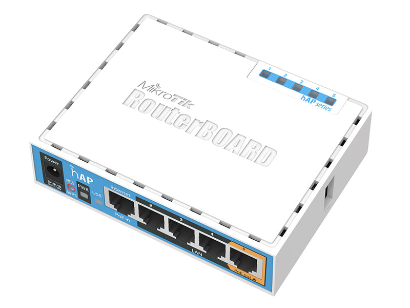 MikroTik hAP 5 Port Ethernet 300Mbps WiFi 4 Router | RB951Ui-2nD