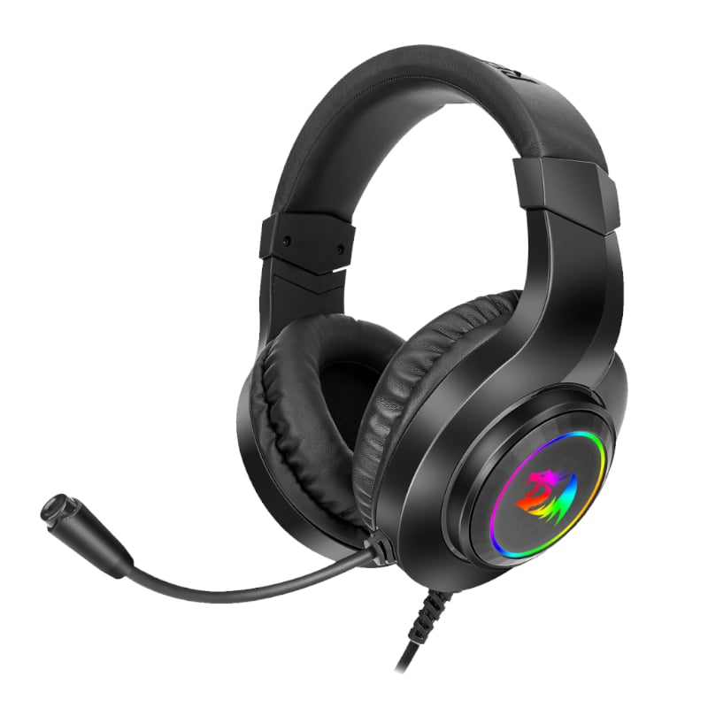 REDRAGON Over-Ear HYLAS Aux (Mic and Headset)|USB (Power Only)
RGB Gaming Headset - Black