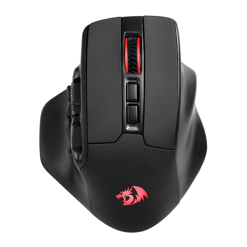 REDRAGON Aatrox Wireless 6200DP RGB MMO Gaming Mouse - Black