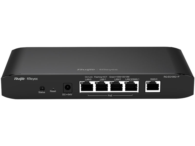 Reyee 5 Port Gigabit 2 WAN 4 PoE 54W Cloud Router | RG-EG105G-P