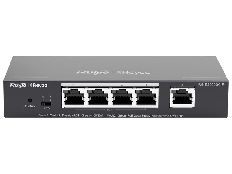 Reyee 5 Port Gigabit with 4 PoE 54W Managed Switch | RG-ES205GC-P