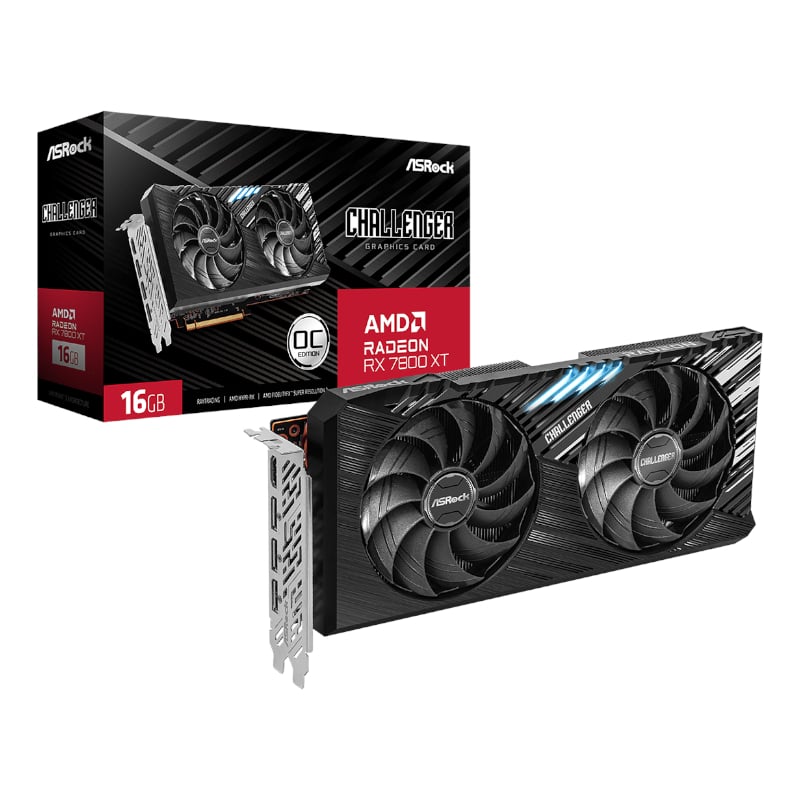 ASRock Radeon RX7800XT Challenger 16G OC 256-BIT Graphics Card