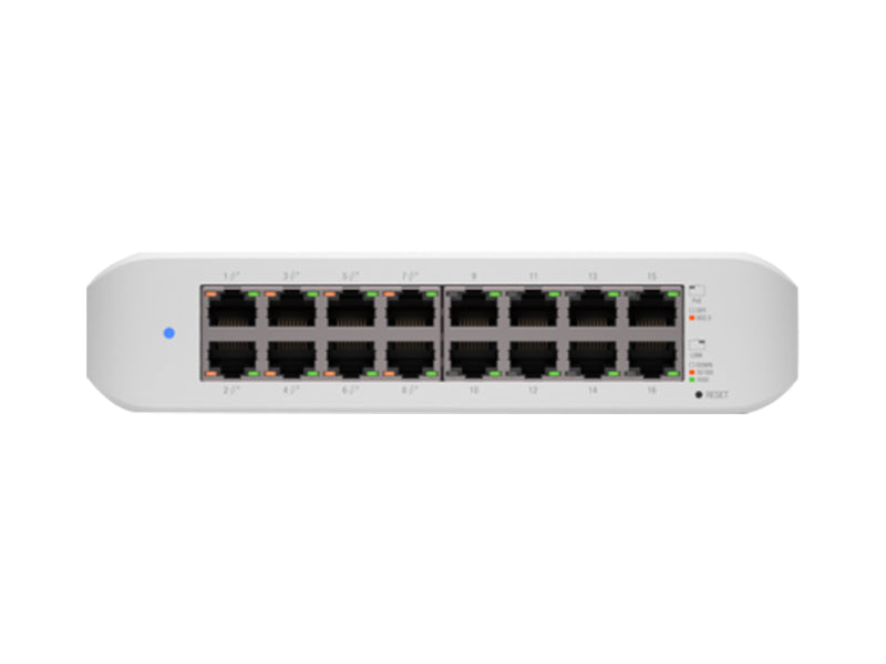 Ubiquiti UniFi Switch Lite 16 Port Gigabit 8PoE 45W | USW-Lite-16-POE