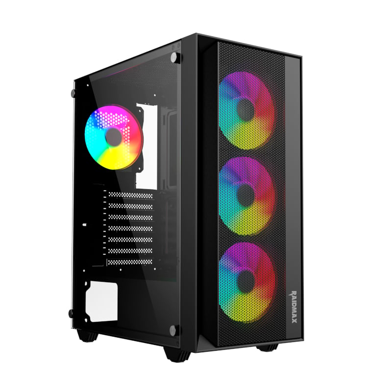 Raidmax V1000TBS ATX | Micro-ATX | Mini-ITX ARGB Mid-Tower Gaming Chassis - Black